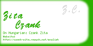 zita czank business card
